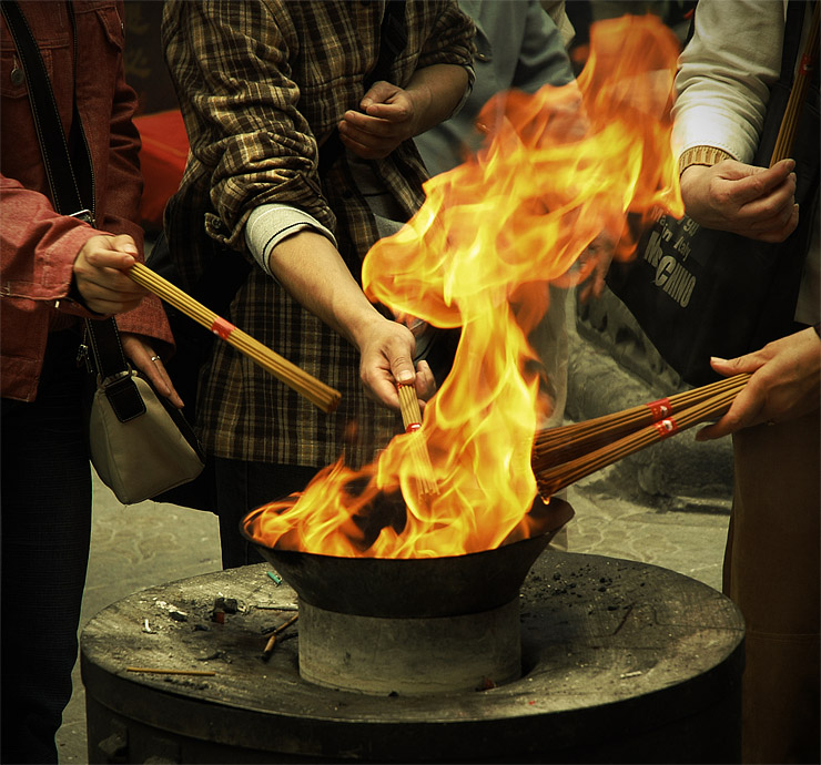 Burning Sticks