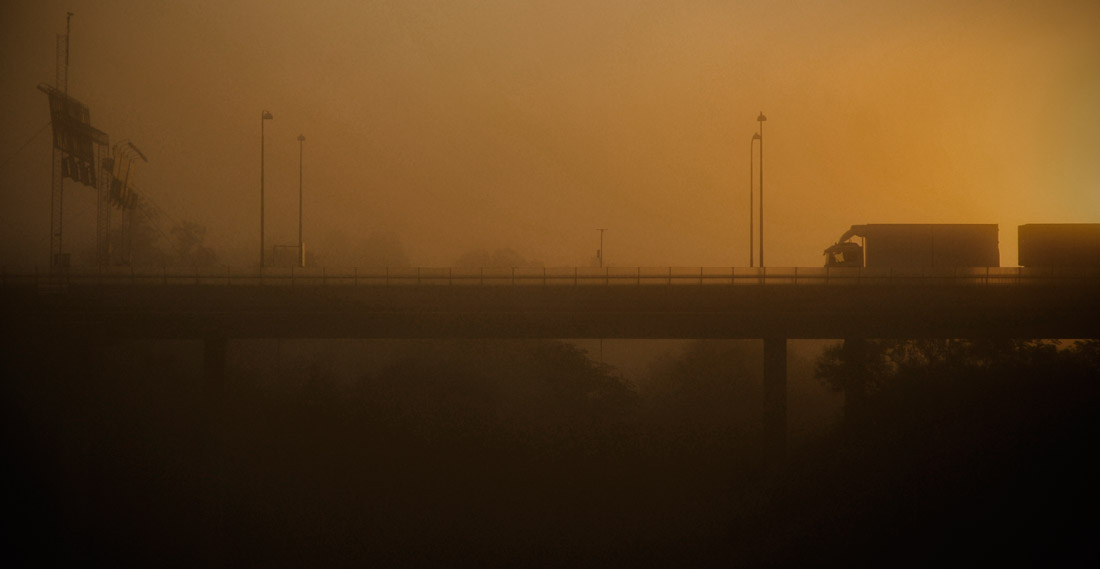 Essingeleden an early autumn morning