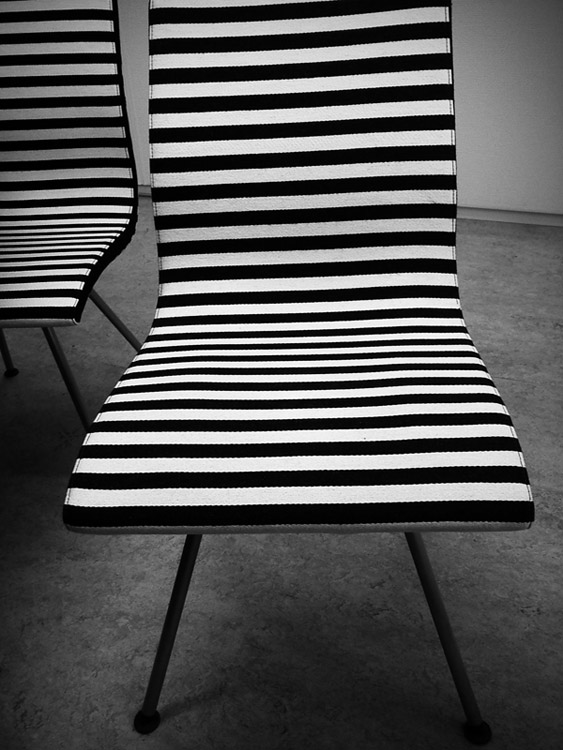 A black and white chair