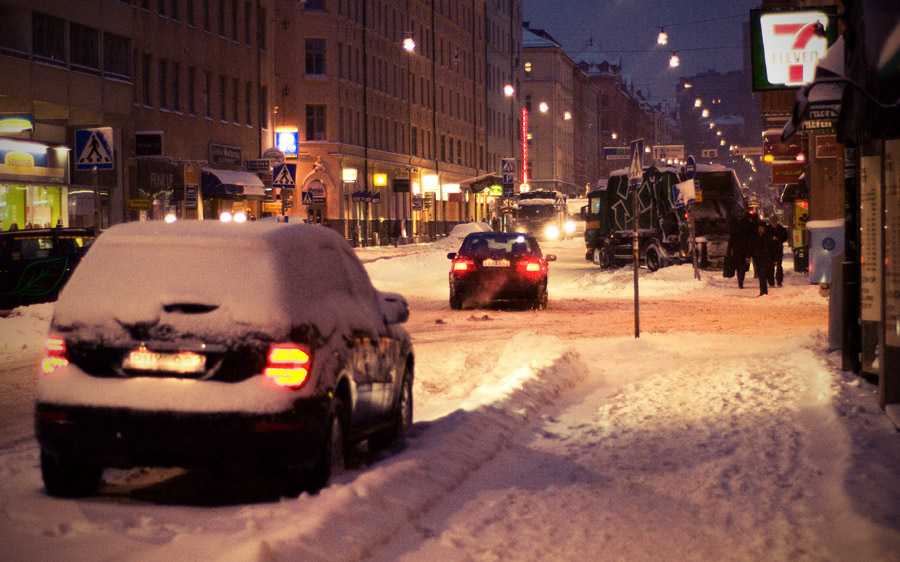 Fleminggatan in snow