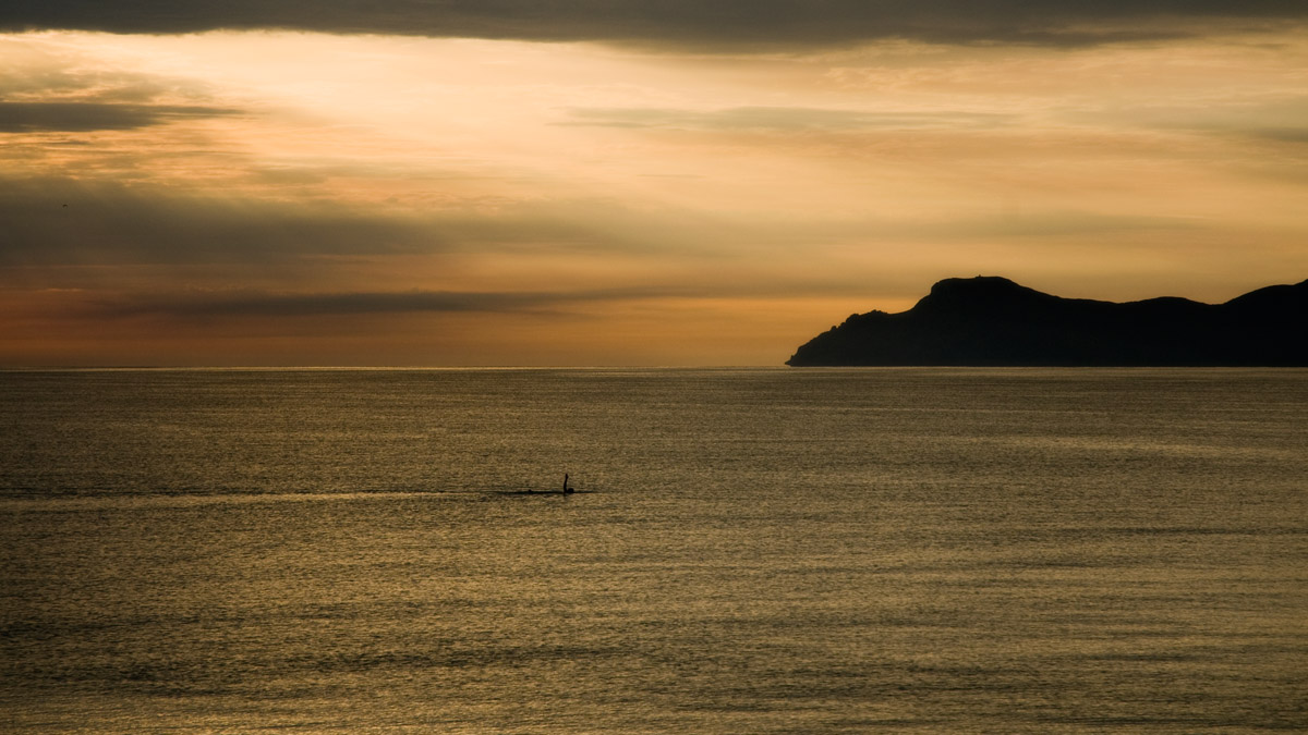 Mallorca #4 - swimmer at sunrise