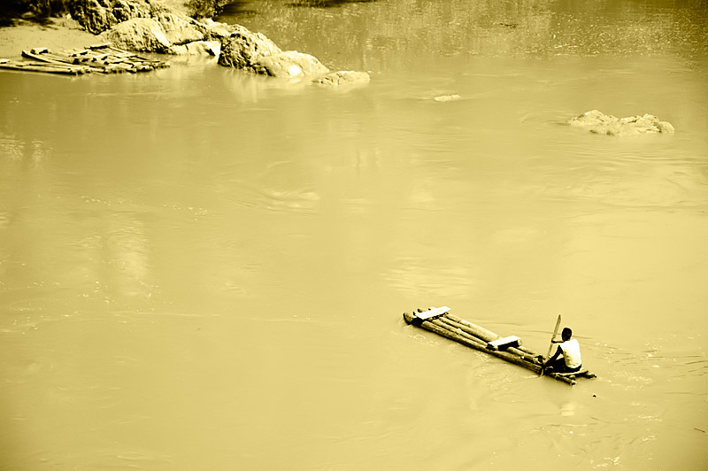 Crossing the river