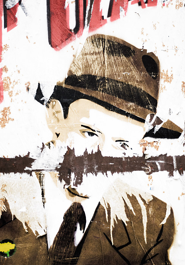 Rescued street art - Man with hat