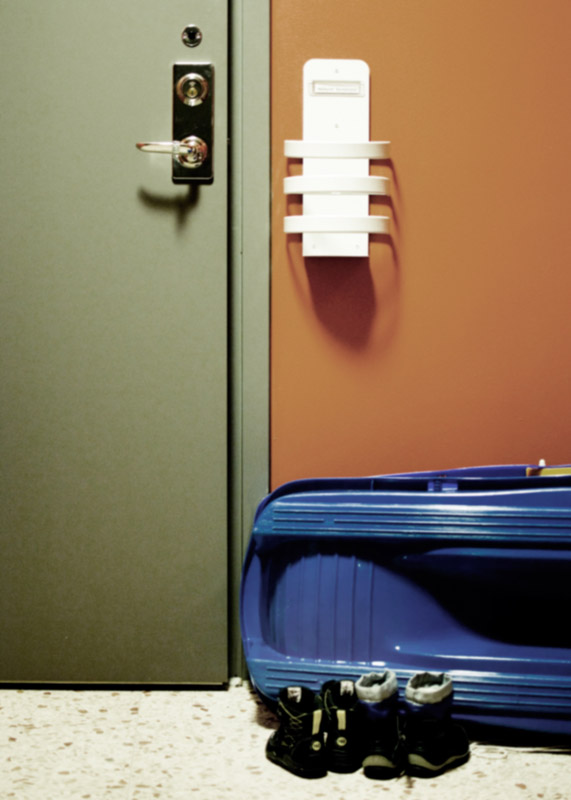 Letting the toboggans and shoes dry off